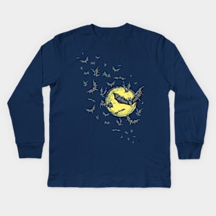 Bat Swarm Kids Long Sleeve T-Shirt